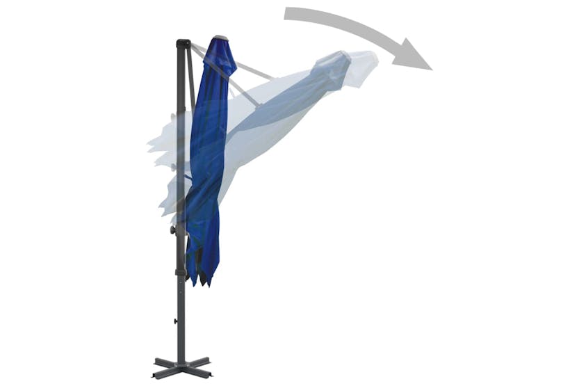 vidaXL 46987 Cantilever Umbrella With Aluminium Pole Azure Blue 250x250cm vidaXL 46987 Cantilever Umbrella With Aluminium Pole Azure Blue 250x250cm