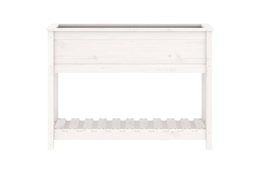 vidaXL 823767 Planter With Shelf White 111.5x34.5x81cm Solid Wood Pine vidaXL 823767 Planter With Shelf White 111.5x34.5x81cm Solid Wood Pine