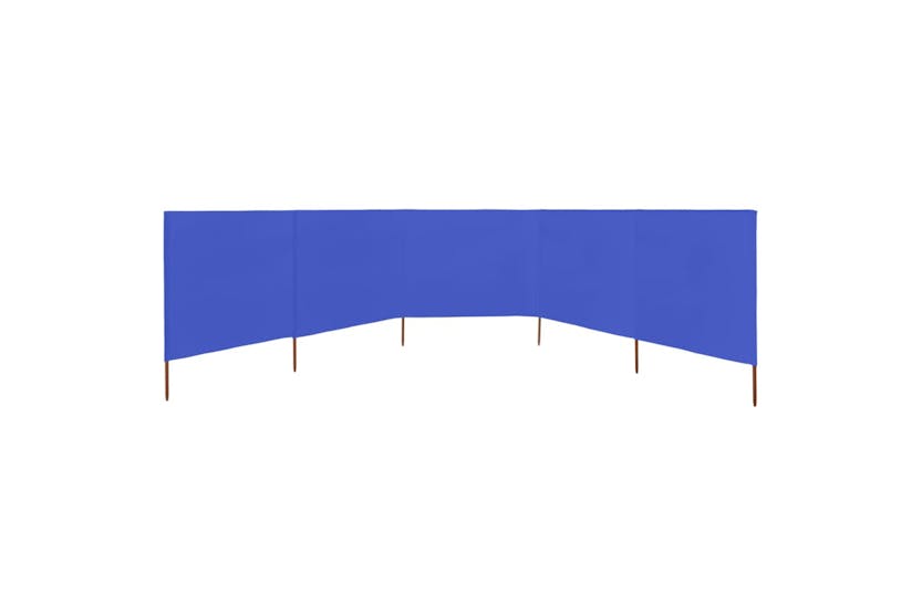 vidaXL 47171 5-panel Wind Screen Fabric 600x160cm Azure Blue vidaXL 47171 5-panel Wind Screen Fabric 600x160cm Azure Blue