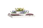 vidaXL 823886 Planter White 112x112x27cm Solid Wood Pine vidaXL 823886 Planter White 112x112x27cm Solid Wood Pine
