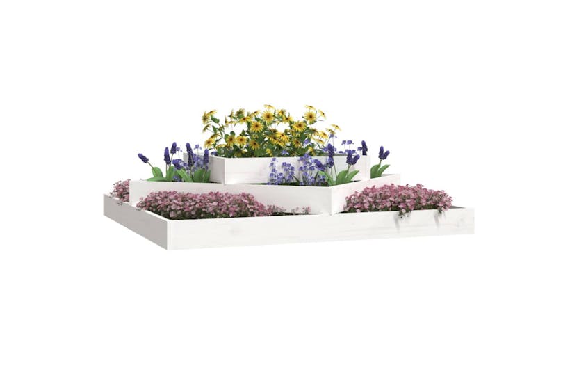 vidaXL 823886 Planter White 112x112x27cm Solid Wood Pine vidaXL 823886 Planter White 112x112x27cm Solid Wood Pine