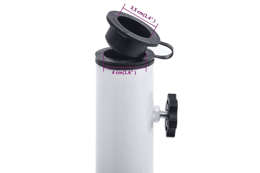 vidaXL 47867 Umbrella Base White 12 Kg 49cm Cast Iron vidaXL 47867 Umbrella Base White 12 Kg 49cm Cast Iron