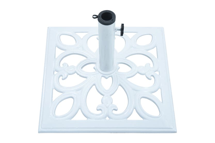 vidaXL 47867 Umbrella Base White 12 Kg 49cm Cast Iron vidaXL 47867 Umbrella Base White 12 Kg 49cm Cast Iron