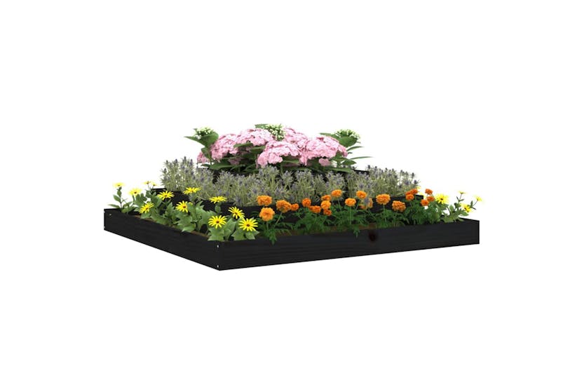 vidaXL 823875 Planter Black 110x110x27cm Solid Wood Pine vidaXL 823875 Planter Black 110x110x27cm Solid Wood Pine