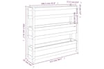 vidaXL 823920 Planter 112x25x104.5cm Solid Wood Pine vidaXL 823920 Planter 112x25x104.5cm Solid Wood Pine