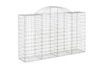 vidaXL 3146348 Arched Gabion Baskets 9 Pcs 200x50x120/140cm Galvanised Iron vidaXL 3146348 Arched Gabion Baskets 9 Pcs 200x50x120/140cm Galvanised Iron