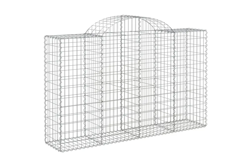 vidaXL 3146348 Arched Gabion Baskets 9 Pcs 200x50x120/140cm Galvanised Iron vidaXL 3146348 Arched Gabion Baskets 9 Pcs 200x50x120/140cm Galvanised Iron
