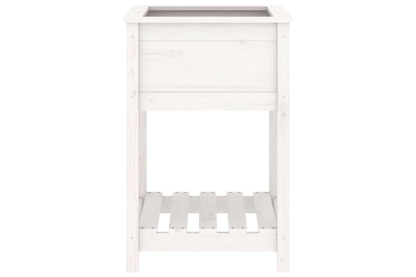 vidaXL 823774 Planter With Shelf White 54x54x81cm Solid Wood Pine vidaXL 823774 Planter With Shelf White 54x54x81cm Solid Wood Pine