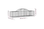 vidaXL 3146257 Arched Gabion Baskets 2 Pcs 200x50x40/60cm Galvanised Iron vidaXL 3146257 Arched Gabion Baskets 2 Pcs 200x50x40/60cm Galvanised Iron
