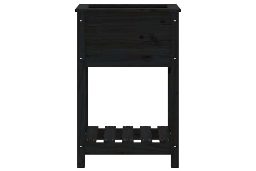 vidaXL 823756 Planter With Shelf Black 54x34.5x81cm Solid Wood Pine vidaXL 823756 Planter With Shelf Black 54x34.5x81cm Solid Wood Pine