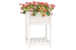 vidaXL 823774 Planter With Shelf White 54x54x81cm Solid Wood Pine vidaXL 823774 Planter With Shelf White 54x54x81cm Solid Wood Pine