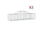 vidaXL 3146257 Arched Gabion Baskets 2 Pcs 200x50x40/60cm Galvanised Iron vidaXL 3146257 Arched Gabion Baskets 2 Pcs 200x50x40/60cm Galvanised Iron