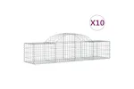 vidaXL 3146265 Arched Gabion Baskets 10 Pcs 200x50x40/60cm Galvanised Iron vidaXL 3146265 Arched Gabion Baskets 10 Pcs 200x50x40/60cm Galvanised Iron
