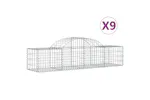 vidaXL 3146264 Arched Gabion Baskets 9 Pcs 200x50x40/60cm Galvanised Iron vidaXL 3146264 Arched Gabion Baskets 9 Pcs 200x50x40/60cm Galvanised Iron