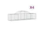 vidaXL 3146259 Arched Gabion Baskets 4 Pcs 200x50x40/60cm Galvanised Iron vidaXL 3146259 Arched Gabion Baskets 4 Pcs 200x50x40/60cm Galvanised Iron