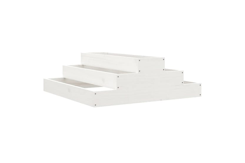 vidaXL 823893 Planter White 80x80x27cm Solid Wood Pine vidaXL 823893 Planter White 80x80x27cm Solid Wood Pine