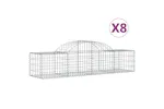 vidaXL 3146263 Arched Gabion Baskets 8 Pcs 200x50x40/60cm Galvanised Iron vidaXL 3146263 Arched Gabion Baskets 8 Pcs 200x50x40/60cm Galvanised Iron