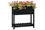 vidaXL 823763 Planter With Shelf Black 82.5x34.5x81cm Solid Wood Pine vidaXL 823763 Planter With Shelf Black 82.5x34.5x81cm Solid Wood Pine