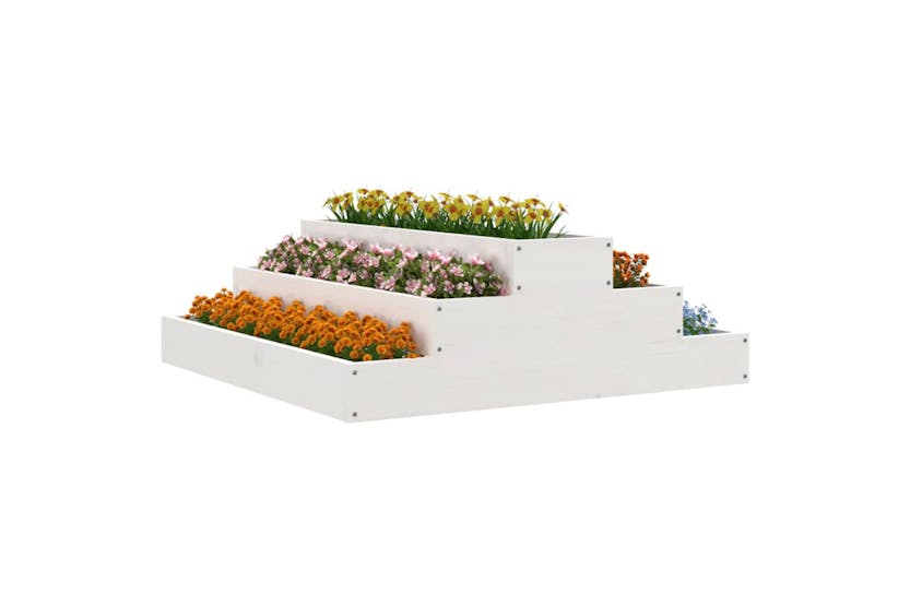 vidaXL 823893 Planter White 80x80x27cm Solid Wood Pine vidaXL 823893 Planter White 80x80x27cm Solid Wood Pine
