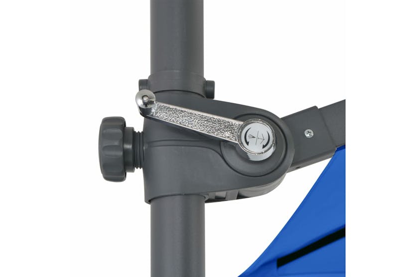 vidaXL 46991 Cantilever Umbrella With Steel Pole Azure Blue 250x250cm vidaXL 46991 Cantilever Umbrella With Steel Pole Azure Blue 250x250cm