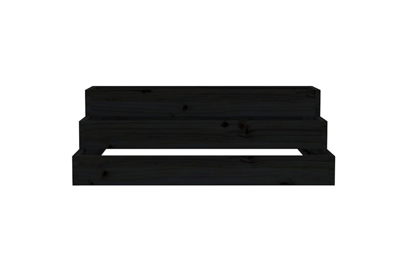 vidaXL 823896 Planter Black 80x80x27cm Solid Wood Pine vidaXL 823896 Planter Black 80x80x27cm Solid Wood Pine