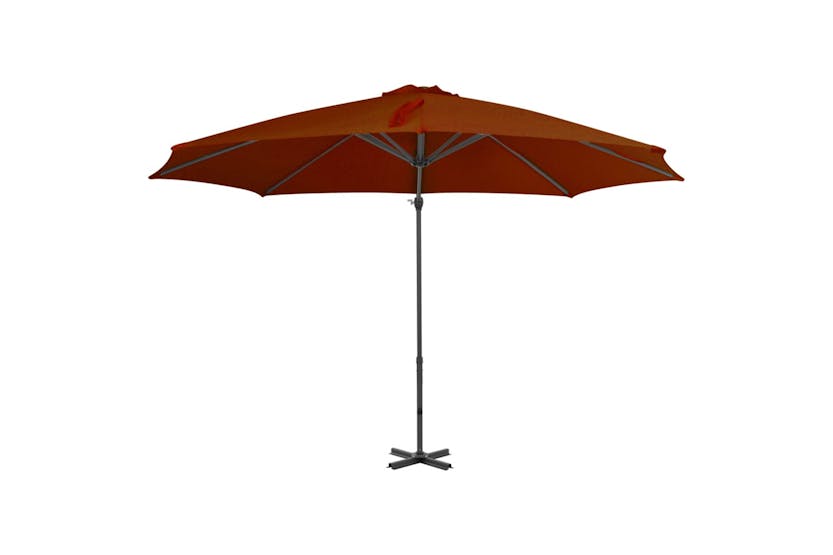 vidaXL 312307 Cantilever Umbrella With Aluminium Pole Terracotta 300cm vidaXL 312307 Cantilever Umbrella With Aluminium Pole Terracotta 300cm