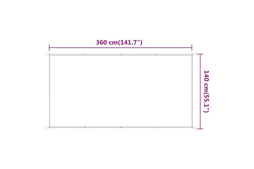 vidaXL 148165 Vertical Awning White 140x360cm Oxford Fabric vidaXL 148165 Vertical Awning White 140x360cm Oxford Fabric