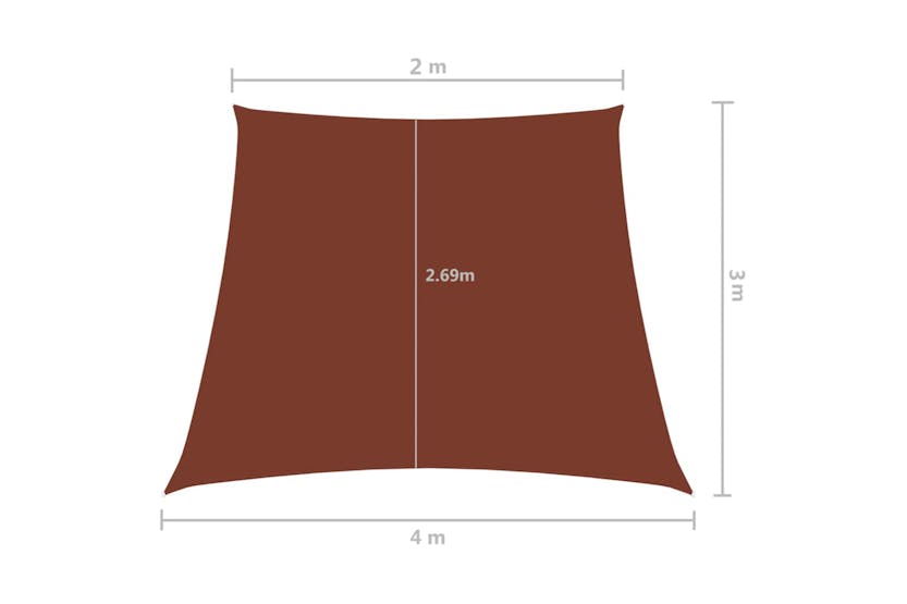 vidaXL 135406 Sunshade Sail Oxford Fabric Trapezium 2/4x3 M Terracotta vidaXL 135406 Sunshade Sail Oxford Fabric Trapezium 2/4x3 M Terracotta