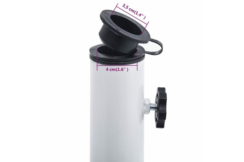 vidaXL 47860 Umbrella Base White 12 Kg 48cm Cast Iron vidaXL 47860 Umbrella Base White 12 Kg 48cm Cast Iron
