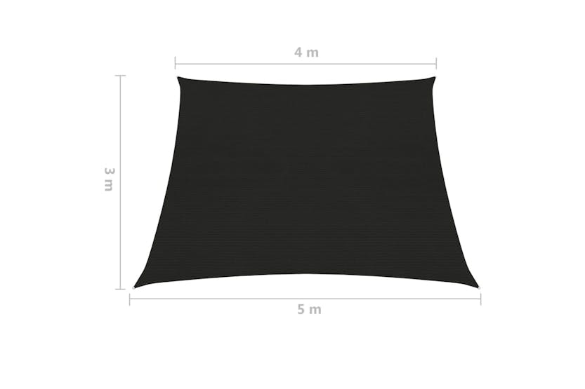 vidaXL 311765 Sunshade Sail 160 G/m² Black 4/5x3 M Hdpe vidaXL 311765 Sunshade Sail 160 G/m² Black 4/5x3 M Hdpe