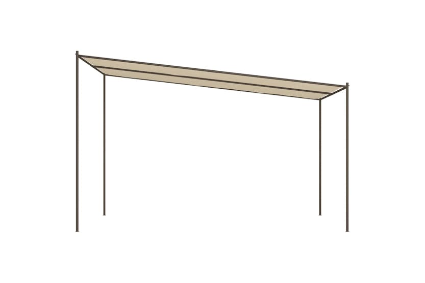 vidaXL 362466 Gazebo Beige 4x4 M 180 G/m² Fabric And Steel vidaXL 362466 Gazebo Beige 4x4 M 180 G/m² Fabric And Steel