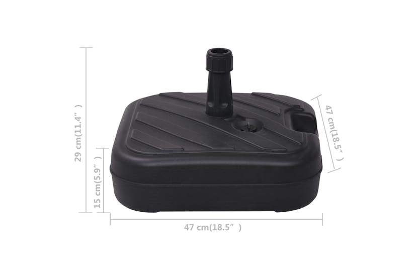 vidaXL 47856 Umbrella Base Sand/water Filled 24 L Black vidaXL 47856 Umbrella Base Sand/water Filled 24 L Black