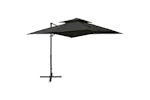 vidaXL 312354 Cantilever Umbrella With Double Top 250x250cm Anthracite vidaXL 312354 Cantilever Umbrella With Double Top 250x250cm Anthracite