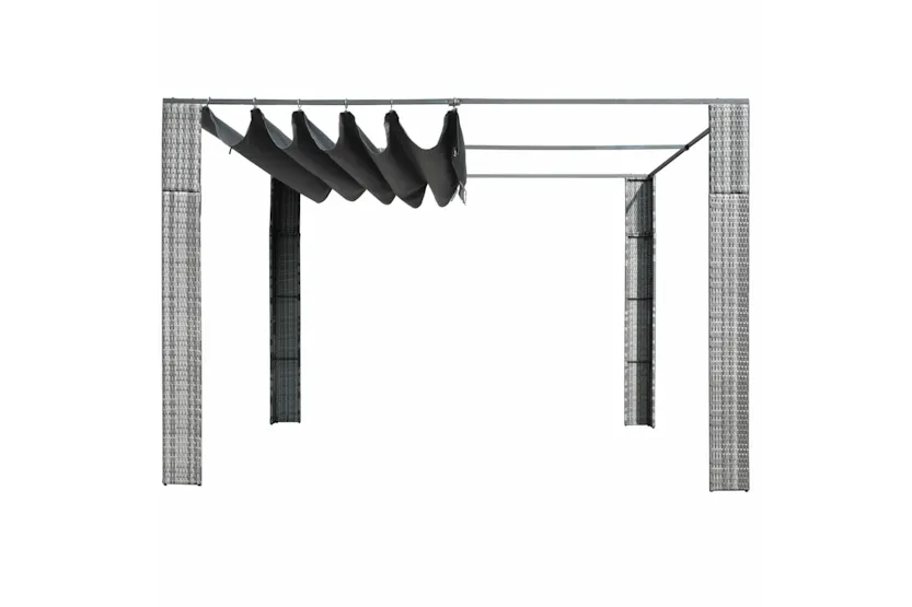 vidaXL 44818 Gazebo With Roof Poly Rattan 300x300x200cm Grey And Anthracite vidaXL 44818 Gazebo With Roof Poly Rattan 300x300x200cm Grey And Anthracite