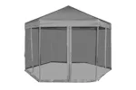 vidaXL 42111 Hexagonal Pop-up Marquee With 6 Sidewalls Grey 3.6x3.1 M vidaXL 42111 Hexagonal Pop-up Marquee With 6 Sidewalls Grey 3.6x3.1 M