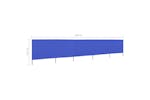 vidaXL 47159 5-panel Wind Screen Fabric 600x80cm Azure Blue vidaXL 47159 5-panel Wind Screen Fabric 600x80cm Azure Blue