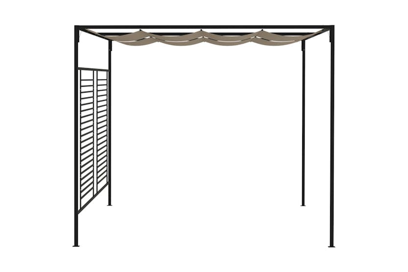 vidaXL 313624 Gazebo With Retractable Roof 3x4x2.3 M Taupe 180 G/m² vidaXL 313624 Gazebo With Retractable Roof 3x4x2.3 M Taupe 180 G/m²