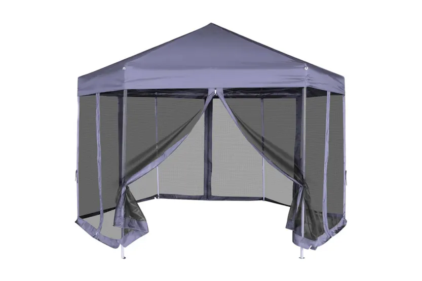 vidaXL 42110 Hexagonal Pop-up Marquee With 6 Sidewalls Dark Blue 3.6x3.1 M vidaXL 42110 Hexagonal Pop-up Marquee With 6 Sidewalls Dark Blue 3.6x3.1 M
