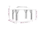 vidaXL 360144 Gazebo With Sidewalls Anthracite 400x300x270cm Steel vidaXL 360144 Gazebo With Sidewalls Anthracite 400x300x270cm Steel