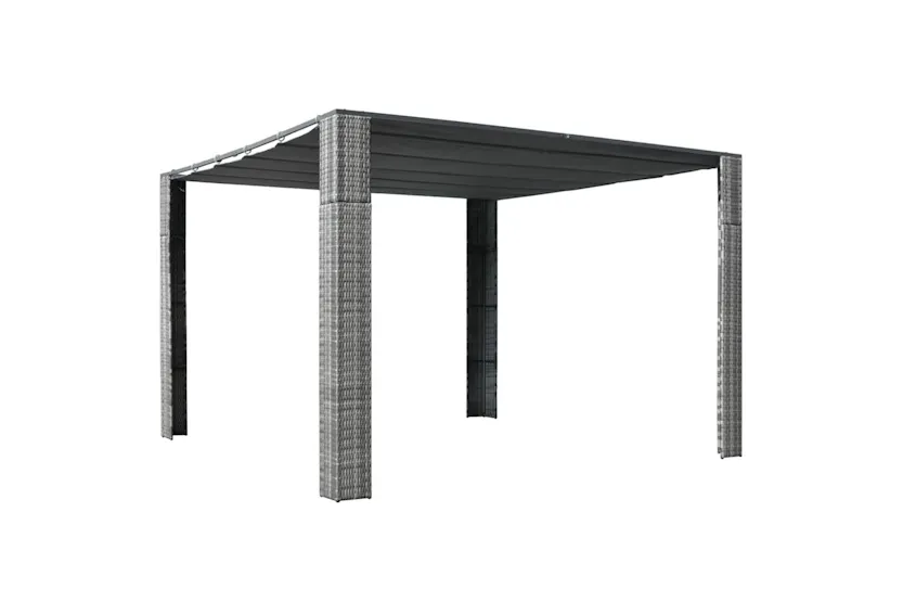 vidaXL 44818 Gazebo With Roof Poly Rattan 300x300x200cm Grey And Anthracite vidaXL 44818 Gazebo With Roof Poly Rattan 300x300x200cm Grey And Anthracite