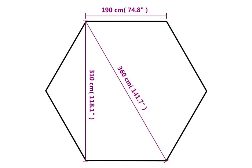 vidaXL 42106 Hexagonal Pop-up Foldable Marquee Cream White 3.6x3.1 M vidaXL 42106 Hexagonal Pop-up Foldable Marquee Cream White 3.6x3.1 M