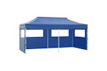 vidaXL Professional Folding Party Tent With 4 Sidewalls 3x6 M Steel Blue vidaXL Professional Folding Party Tent With 4 Sidewalls 3x6 M Steel Blue
