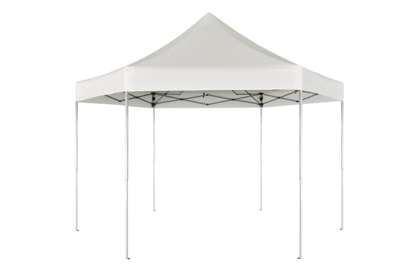vidaXL 42106 Hexagonal Pop-up Foldable Marquee Cream White 3.6x3.1 M vidaXL 42106 Hexagonal Pop-up Foldable Marquee Cream White 3.6x3.1 M