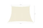 vidaXL 311213 Sunshade Sail 160 G/m² Cream 3/4x2 M Hdpe vidaXL 311213 Sunshade Sail 160 G/m² Cream 3/4x2 M Hdpe