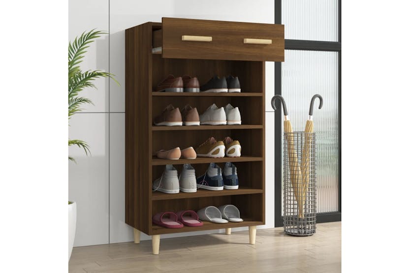 vidaXL 817557 Shoe Cabinet Brown Oak 60x35x105cm Engineered Wood vidaXL 817557 Shoe Cabinet Brown Oak 60x35x105cm Engineered Wood