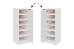 vidaXL 811436 Shoe Cabinet High Gloss White 30x35x100cm Engineered Wood vidaXL 811436 Shoe Cabinet High Gloss White 30x35x100cm Engineered Wood