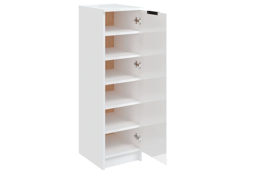 vidaXL 811436 Shoe Cabinet High Gloss White 30x35x100cm Engineered Wood vidaXL 811436 Shoe Cabinet High Gloss White 30x35x100cm Engineered Wood