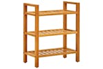 vidaXL 331745 Shoe Rack With 3 Shelves 50x27x60cm Solid Oak Wood vidaXL 331745 Shoe Rack With 3 Shelves 50x27x60cm Solid Oak Wood