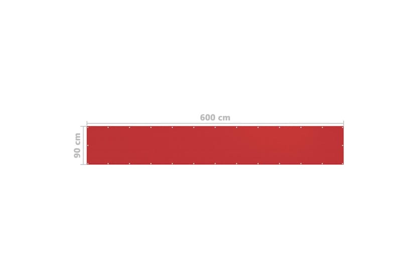 vidaXL 311011 Balcony Screen Red 90x600cm Hdpe vidaXL 311011 Balcony Screen Red 90x600cm Hdpe