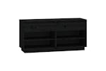 vidaXL 814448 Shoe Cabinet Black 110x34x52cm Solid Wood Pine vidaXL 814448 Shoe Cabinet Black 110x34x52cm Solid Wood Pine